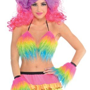 Electric Party Furry Bra Top